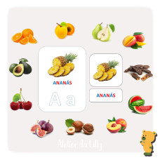 Pack 01 - 25 Cartões de Linguagem - Frutas (PDF)